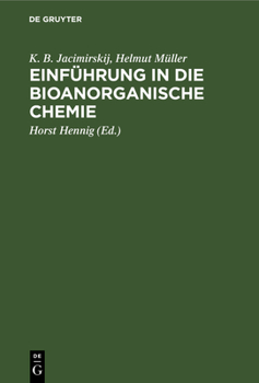 Hardcover Einführung in Die Bioanorganische Chemie [German] Book