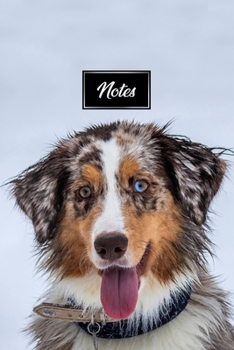 Australian Shepherd Dog Pup Puppy Doggie Notebook Bullet Journal Diary Composition Book Notepad - Wet Fur: Cute Animal Pet Owner Composition Book with 100 Dotted Dot Grid Paper Pages in 6” x 9” Inch