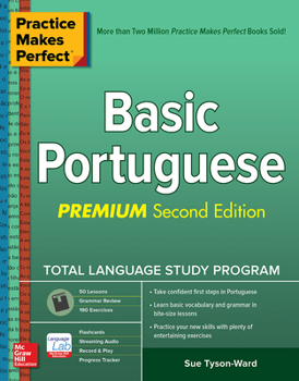 Paperback Practice Makes Perfect: Basic Portuguese, Premium Second Edition Book