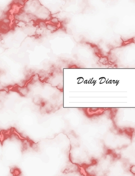 Paperback Daily Diary: Blank 2020 Journal Entry Writing Paper for Each Day of the Year - Pink Marble Design Pattern Stone Effect - January 20 Book