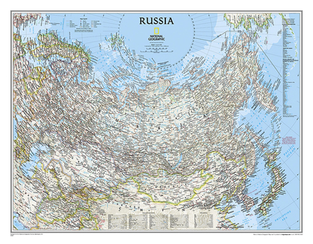 Unbound National Geographic Russia Wall Map - Classic (30.25 X 23.5 In) Book