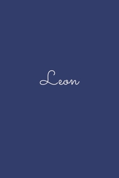 Leon: notebook with the name on the cover, elegant, discreet, official notebook for notes, dot grid notebook,