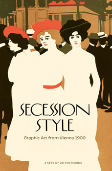 Hardcover Secession Style: Graphic Art from Vienna 1900: 2 Sets of 20 Postcards Book