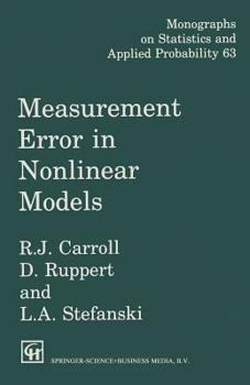 Hardcover Measurement Error in Nonlinear Models Book