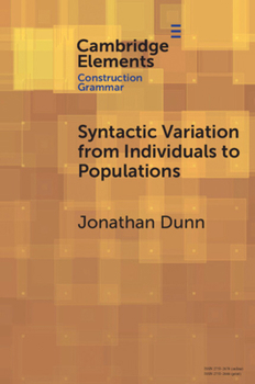 Paperback Syntactic Variation from Individuals to Populations Book
