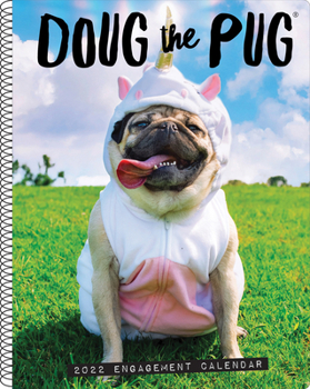 Calendar Doug the Pug 2022 Engagement Calendar, Spiral Planner Book