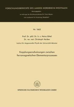 Paperback Kopplungserscheinungen Zwischen Ferromagnetischen Elementarprozessen [German] Book