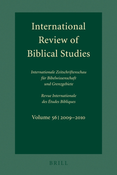 Paperback International Review of Biblical Studies, Volume 56 (2009-2010) Book