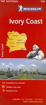Loose Leaf Michelin Map Africa Ivory Coast 747 Book