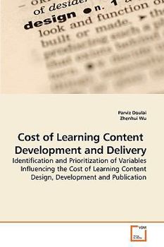 Paperback Cost of Learning Content Development and Delivery Book