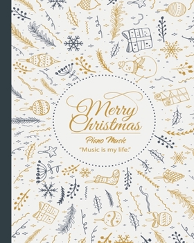 Blank Sheet Piano Music Notebook: 8x 10’’ Music Manuscript Paper, 100 pages of Wide Music Notebook White & Yellow cover| Perfect for practicing note writing| Christmas gift