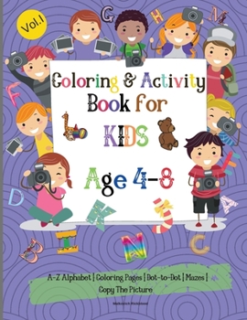 Paperback Coloring & Activity Book for Kids 4-8 Book