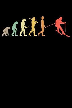 Paperback Skier Notebook: Retro Skiing Evolution 6 x 9 Dotted Dot Grid Journal Gift For Skiers (108 Pages) Book