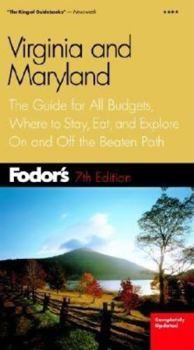 Paperback Fodor's Virginia and Maryland, 7th Edition Book