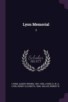 Paperback Lyon Memorial: 3 Book