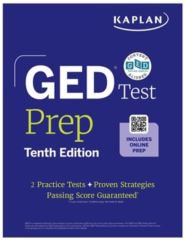 Paperback GED Test Prep, Tenth Edition (2026): Includes a Diagnostic Pretest, 2 Full Length Practice Tests, 1000+ Practice Questions, and 40+ Online Videos Book