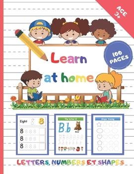 Paperback Learn at home: Activity book / notebook for writing letters and numbers / learning animals / home schooling / From 3 years / Preschoo Book