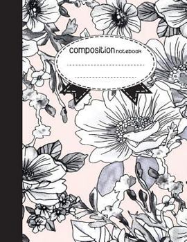 Paperback Composition Notebook, 8.5 x 11, 110 pages: Flower Style 2: (School Notebooks) Book