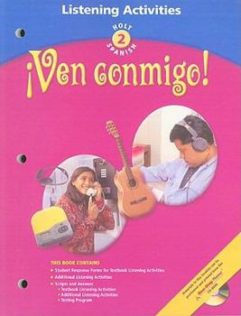 Paperback Ven Conmingo! Holt Spanish, Level 2: Listening Activities Book