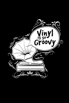 Yinyl is so groovy: 6x9 VINYL | lined | ruled paper | notebook | notes