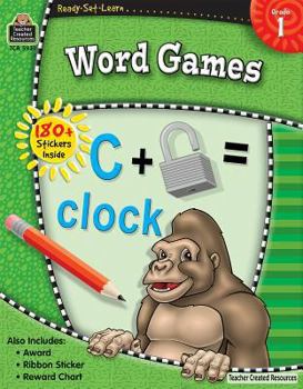 Paperback Ready-Set-Learn: Word Games Grd 1 Book