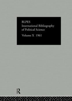 Hardcover Ibss: Political Science: 1961 Volume 10 Book