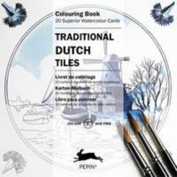Paperback Traditional Dutch Tiles: Colouring Cards (Multilingual Edition) Book