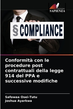 Paperback Conformità con le procedure post contrattuali della legge 914 del PPA e successive modifiche [Italian] Book