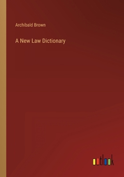 Paperback A New Law Dictionary Book