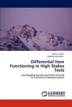 Paperback Differential Item Functioning in High Stakes Tests Book
