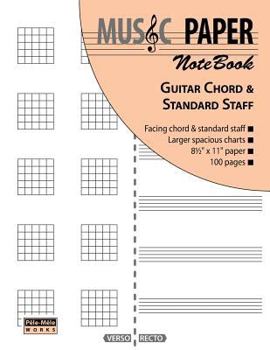 Paperback Music Paper Notebook - Guitar Chord & Standard Staff Book