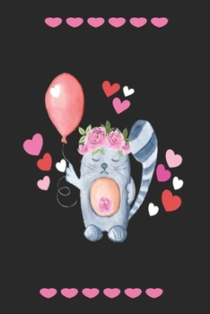 Paperback Valentine Gift Journal: Cute Heart Cat Notebook-Journaling Diary/Composition Book-Blank Lined 6x9 Book