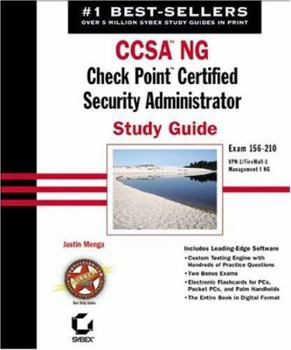 Hardcover Ccsa Ng: Check Point Certified Security Administrator Study Guide: Exam 156-210 (VPN-1/Firewall-1; Management I Ng) [With CDROM] Book