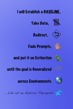 Paperback Life of an Autism Therapist: 200 blank line pages for note taking and data collection for an ABA Autism Therapist. Purple Book