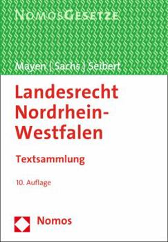 Paperback Landesrecht Nordrhein-Westfalen: Textsammlung, Rechtsstand: 3.7.2015 [German] Book