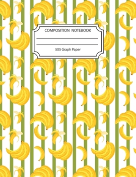 Paperback Composition Notebook 5x5 Graph Paper: Going Bananas Notebook 8.5 X11 Inches Blank Lined Writing Book