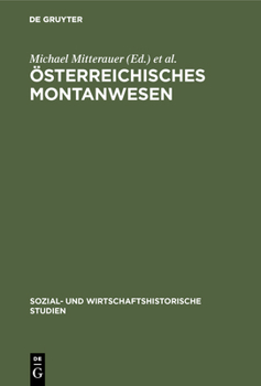 Hardcover Österreichisches Montanwesen [German] Book