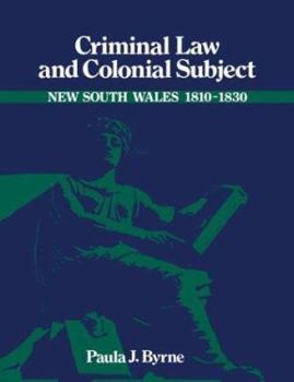 Paperback Criminal Law and Colonial Subject Book