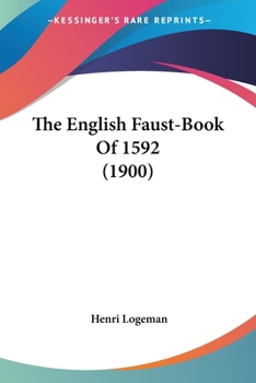 Paperback The English Faust-Book Of 1592 (1900) Book