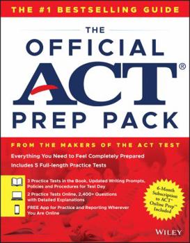 Paperback The Official ACT Prep Pack with 5 Full Practice Tests (3 in Official ACT Prep Guide + 2 Online) Book