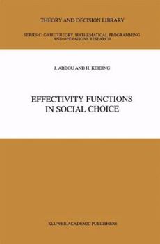 Paperback Effectivity Functions in Social Choice Book