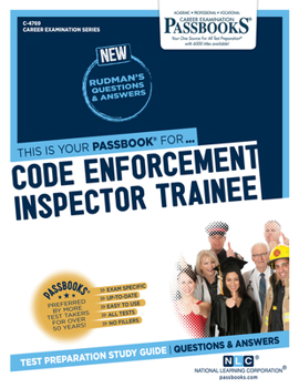 Paperback Code Enforcement Inspector Trainee: Passbooks Study Guide Volume 4769 Book