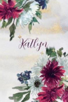 Katlyn: Personalized Journal Gift Idea  for Women (Burgundy and White Mums)
