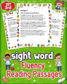 Paperback sight word fluency reading passages for Grades 1st to 3rd: Elevate early reading skills with our engaging sight word fluency passages designed for Gra Book
