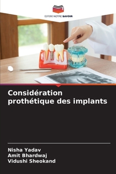 Paperback Considération prothétique des implants (French Edition) [French] Book