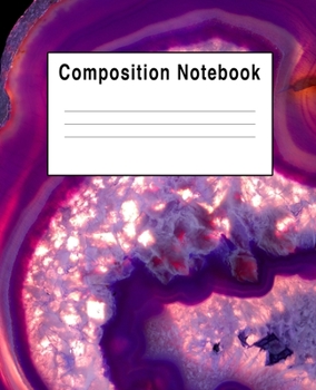 Composition Notebook: Purple Stone Rock Agate