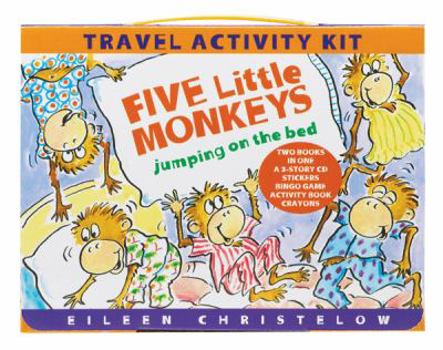 Paperback Five Little Monkeys Travel Activity Kit [With No Accessory and Sticker(s) and Crayons and Bingo Game and CD (Audio) and 2 Paperbacks and Ac Book