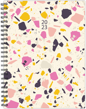 Spiral-bound Modern Terrazzo 6.5 X 8.5 Softcover Weekly Planner Book