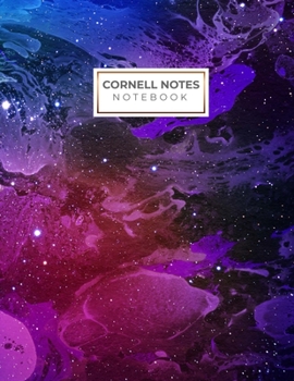 Cornell Notes Notebook: Trendy Space Marble Cover Design Cornell Note Paper Notebook. Nifty Large College Ruled Medium Lined Journal Note Taking System for School and University