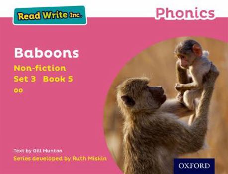 Paperback Read Write Inc. Phonics: Pink Set 3 Non-fiction 5 Baboons Book
